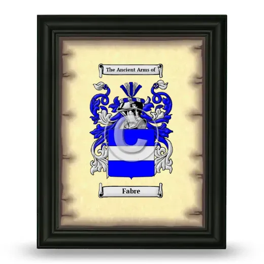 Fabre Coat of Arms Framed - Black