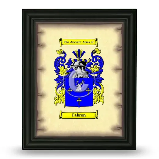 Fabron Coat of Arms Framed - Black