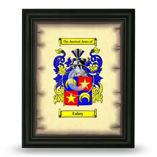 Fabry Coat of Arms Framed - Black
