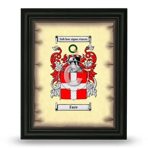 Face Coat of Arms Framed - Black