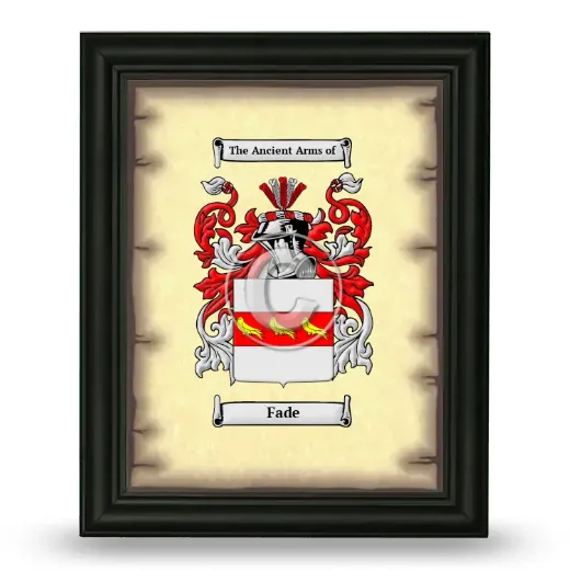 Fade Coat of Arms Framed - Black