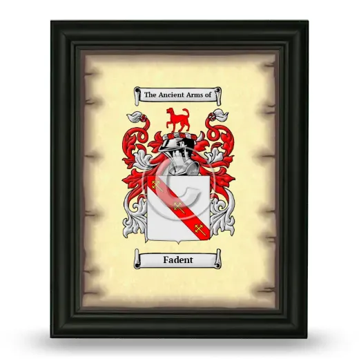 Fadent Coat of Arms Framed - Black