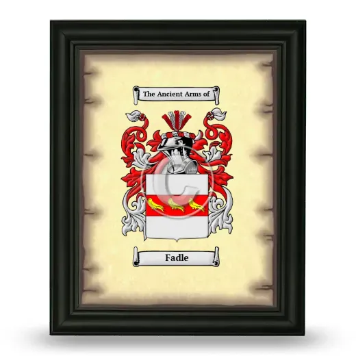 Fadle Coat of Arms Framed - Black