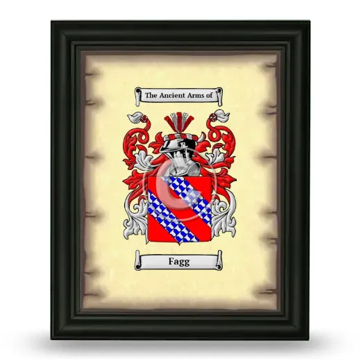 Fagg Coat of Arms Framed - Black
