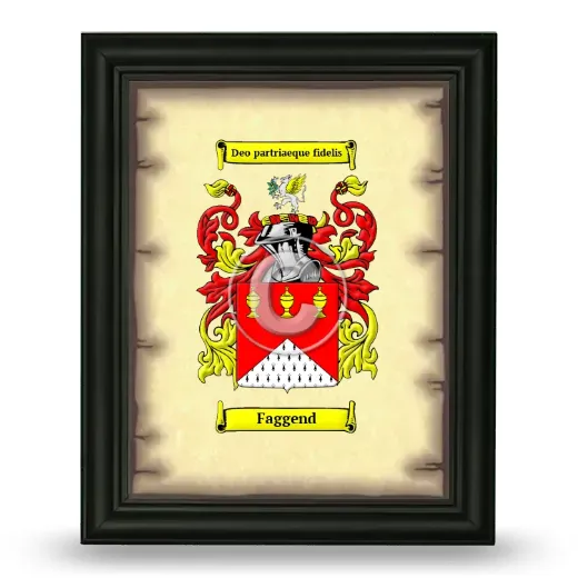 Faggend Coat of Arms Framed - Black