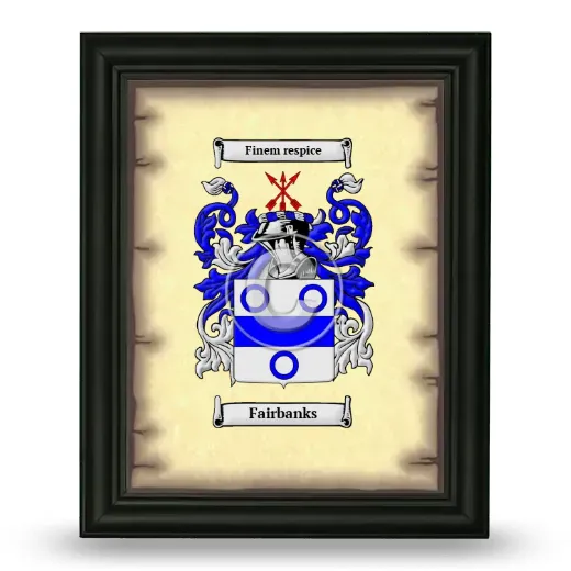 Fairbanks Coat of Arms Framed - Black