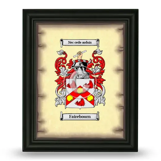 Fairebourn Coat of Arms Framed - Black