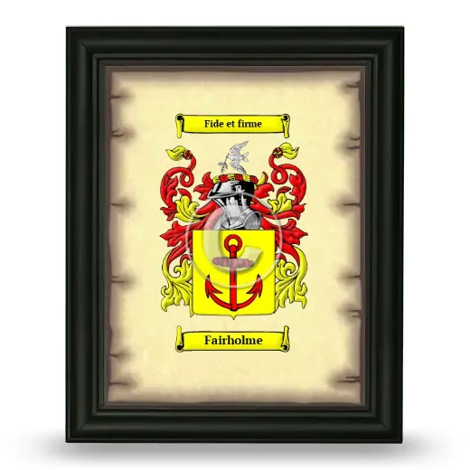 Fairholme Coat of Arms Framed - Black