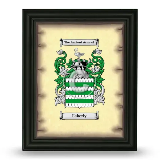 Fakerly Coat of Arms Framed - Black