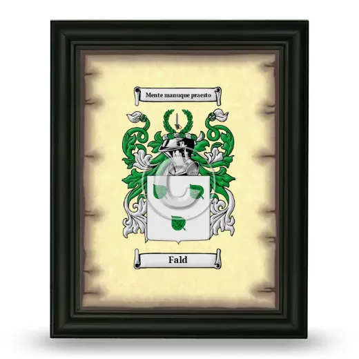 Fald Coat of Arms Framed - Black
