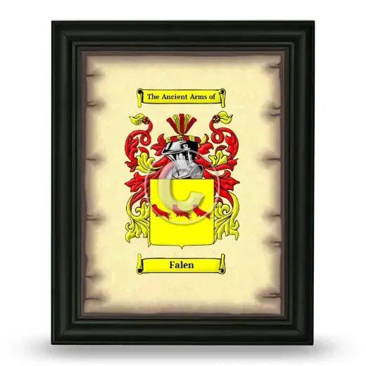 Falen Coat of Arms Framed - Black