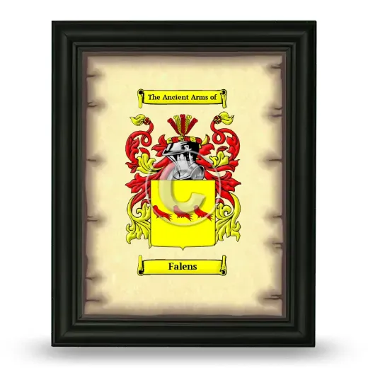 Falens Coat of Arms Framed - Black