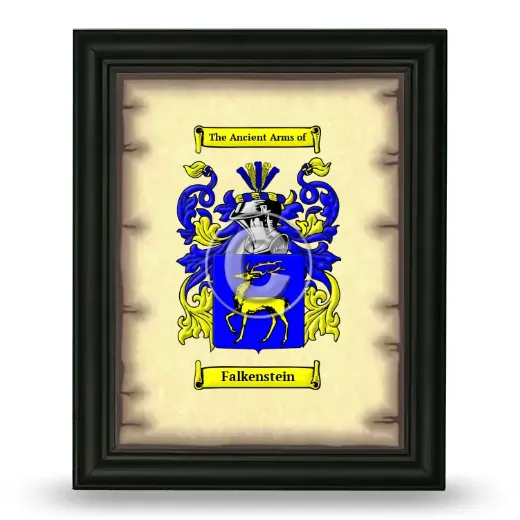 Falkenstein Coat of Arms Framed - Black