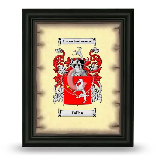 Fallen Coat of Arms Framed - Black
