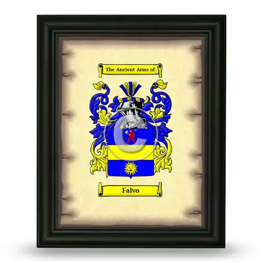 Falvo Coat of Arms Framed - Black