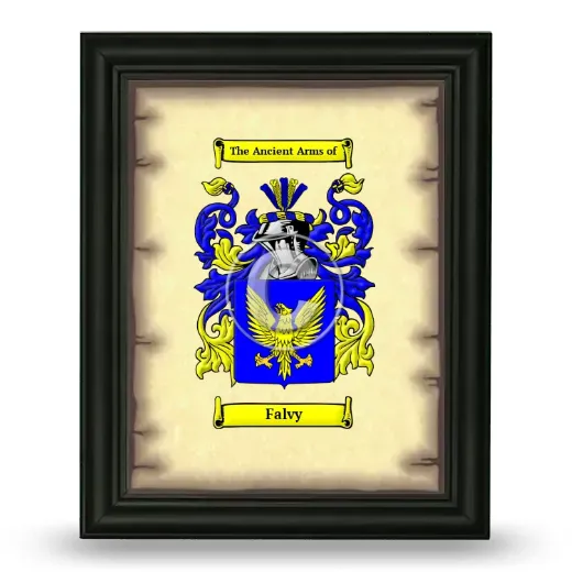 Falvy Coat of Arms Framed - Black