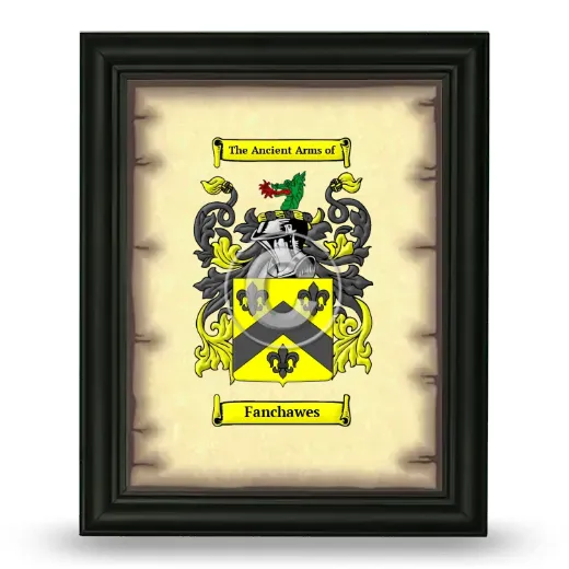 Fanchawes Coat of Arms Framed - Black