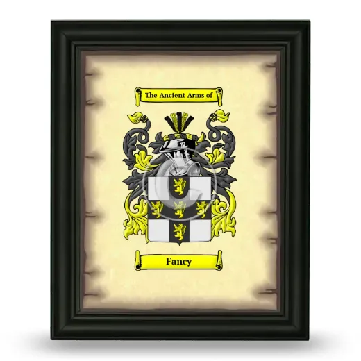 Fancy Coat of Arms Framed - Black