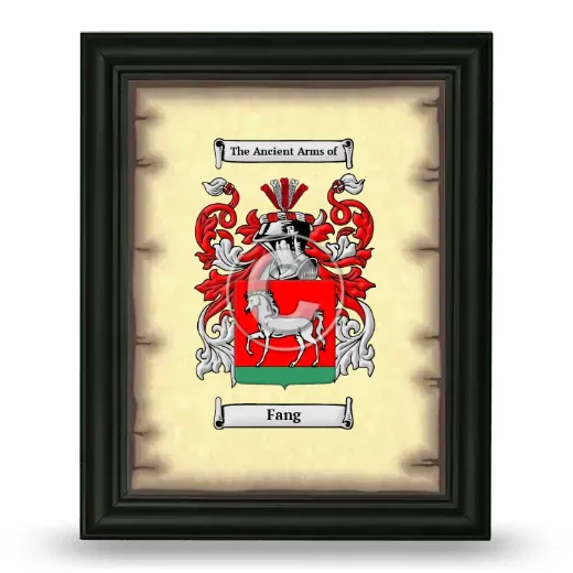Fang Coat of Arms Framed - Black
