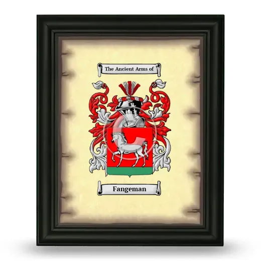 Fangeman Coat of Arms Framed - Black