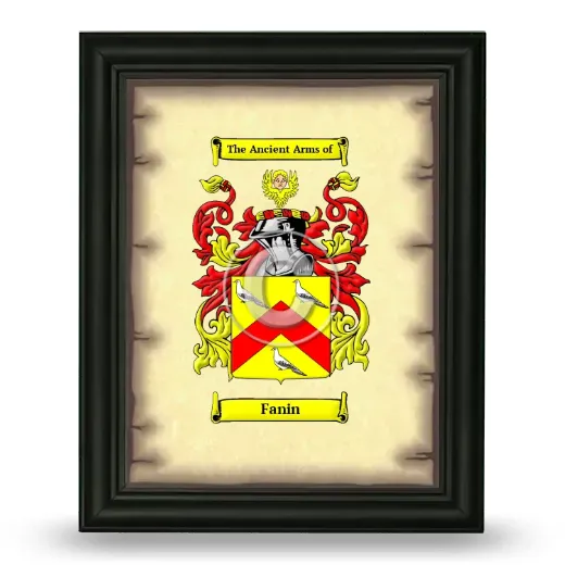 Fanin Coat of Arms Framed - Black