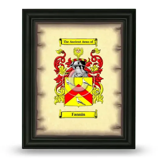 Fannin Coat of Arms Framed - Black