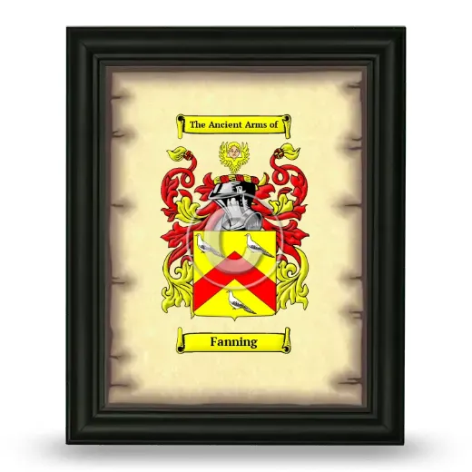 Fanning Coat of Arms Framed - Black