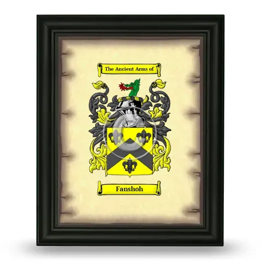 Fanshoh Coat of Arms Framed - Black
