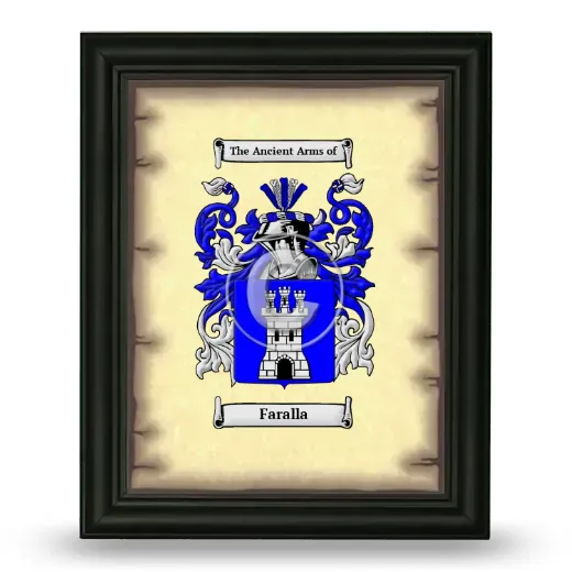 Faralla Coat of Arms Framed - Black