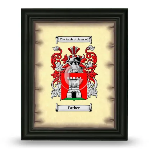 Farber Coat of Arms Framed - Black