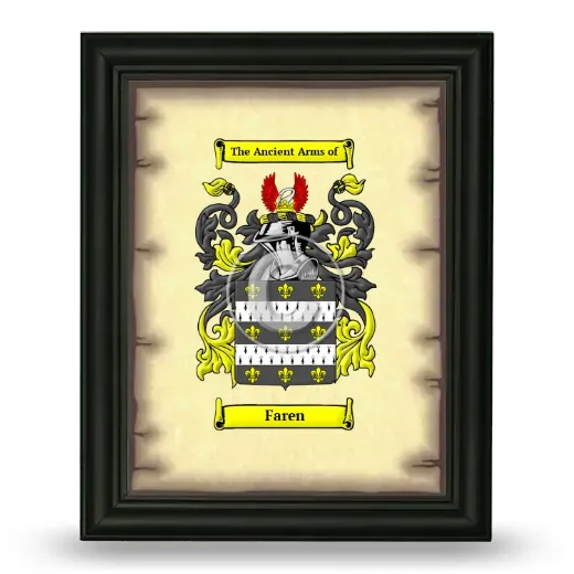 Faren Coat of Arms Framed - Black