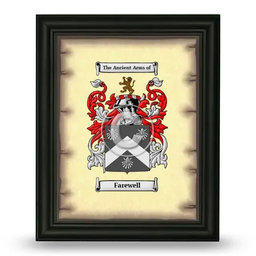 Farewell Coat of Arms Framed - Black