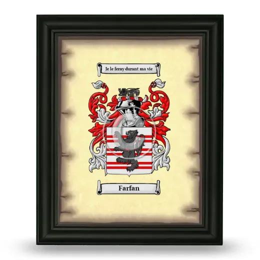 Farfan Coat of Arms Framed - Black