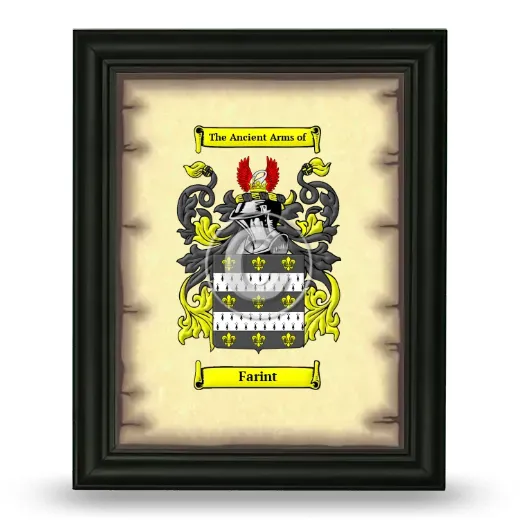 Farint Coat of Arms Framed - Black