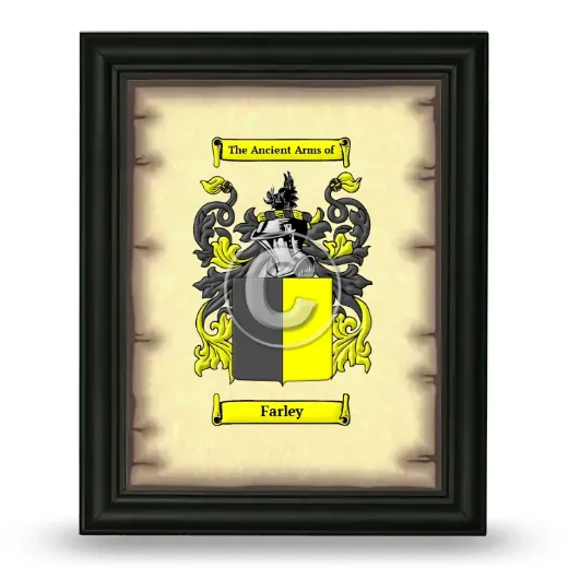 Farley Coat of Arms Framed - Black