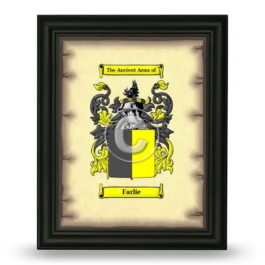 Farlie Coat of Arms Framed - Black