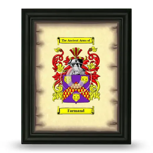 Farmand Coat of Arms Framed - Black