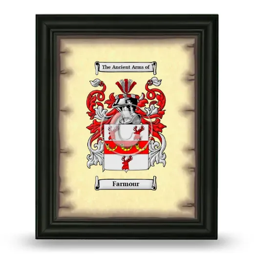 Farmour Coat of Arms Framed - Black