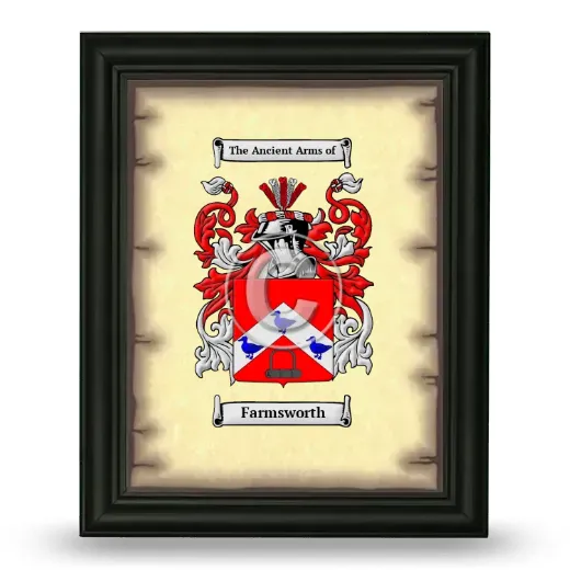 Farmsworth Coat of Arms Framed - Black