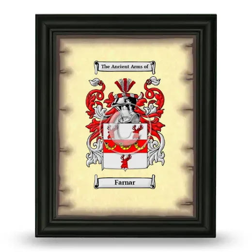 Farnar Coat of Arms Framed - Black