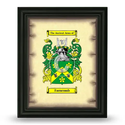 Farncomb Coat of Arms Framed - Black