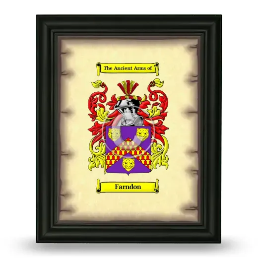 Farndon Coat of Arms Framed - Black