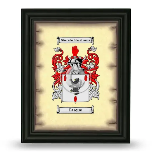 Farque Coat of Arms Framed - Black