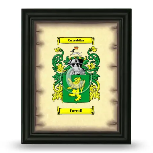Farrall Coat of Arms Framed - Black