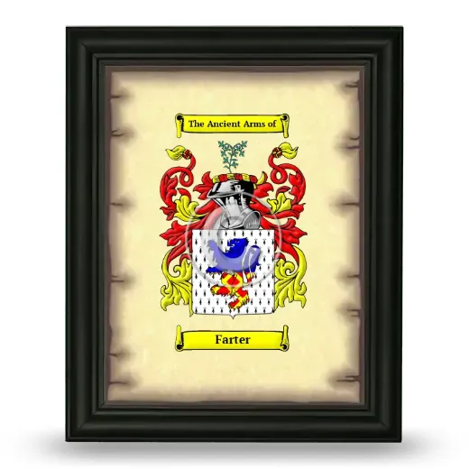 Farter Coat of Arms Framed - Black
