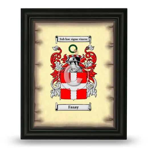 Fasay Coat of Arms Framed - Black