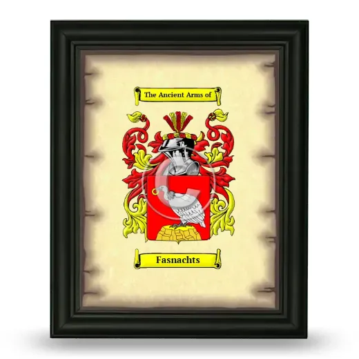 Fasnachts Coat of Arms Framed - Black