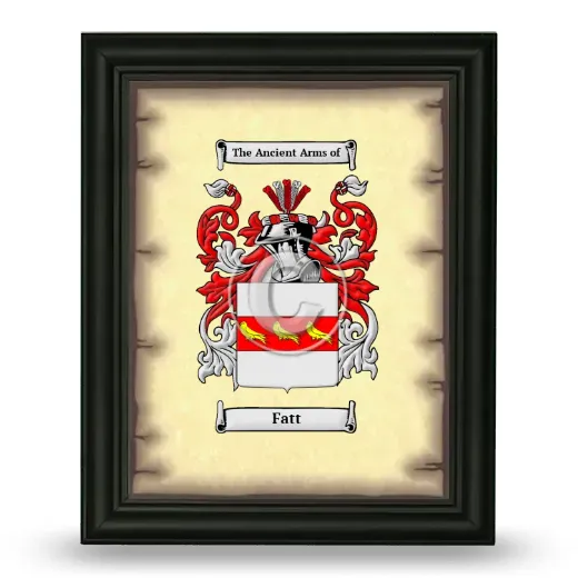 Fatt Coat of Arms Framed - Black