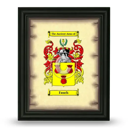 Fauch Coat of Arms Framed - Black