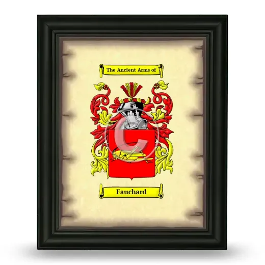 Fauchard Coat of Arms Framed - Black